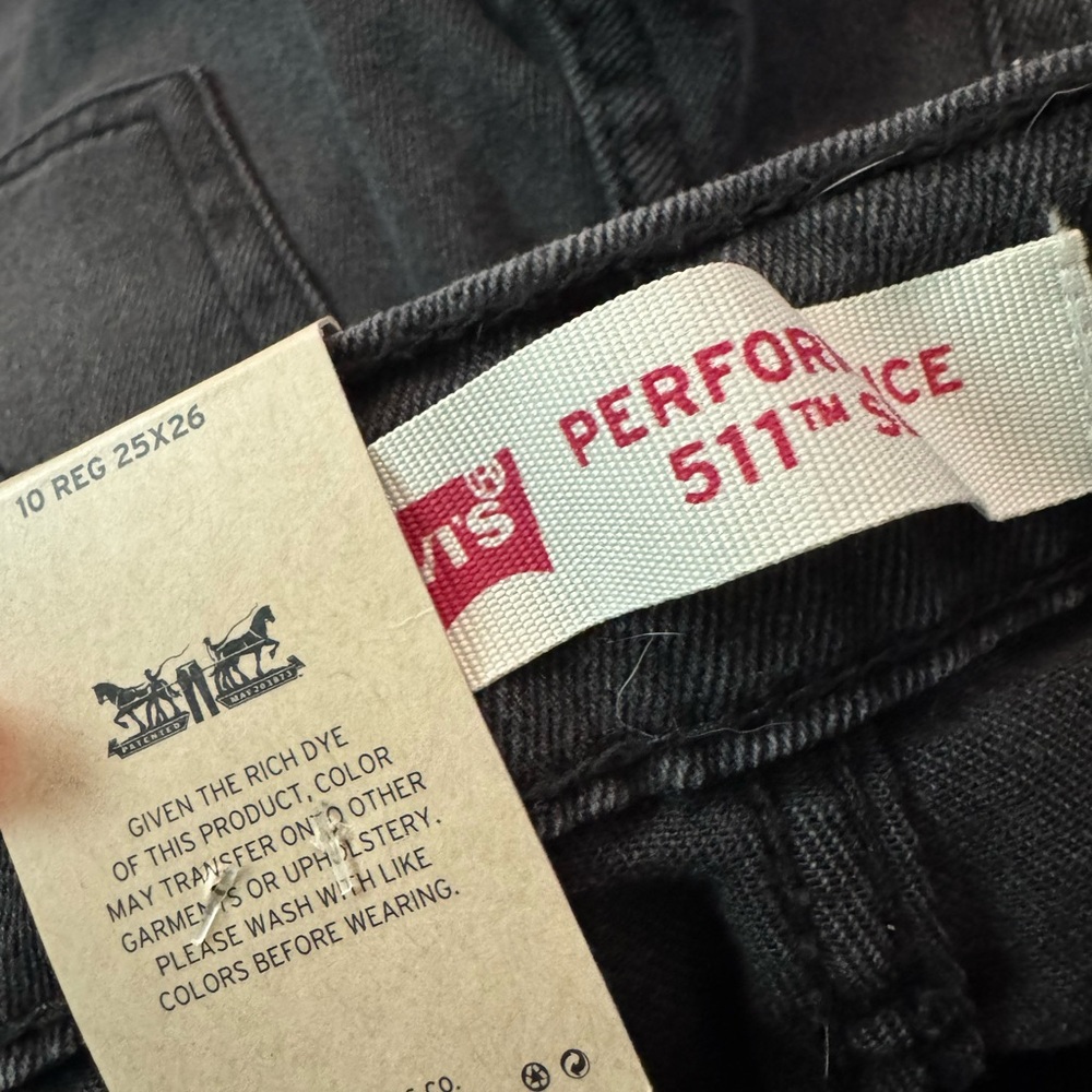 NWT- LEVIS boys 511- SLIM FIT JEAN SLIM FROM HIP TO ANKLE in FADED BLACK - Picture 5 of 12